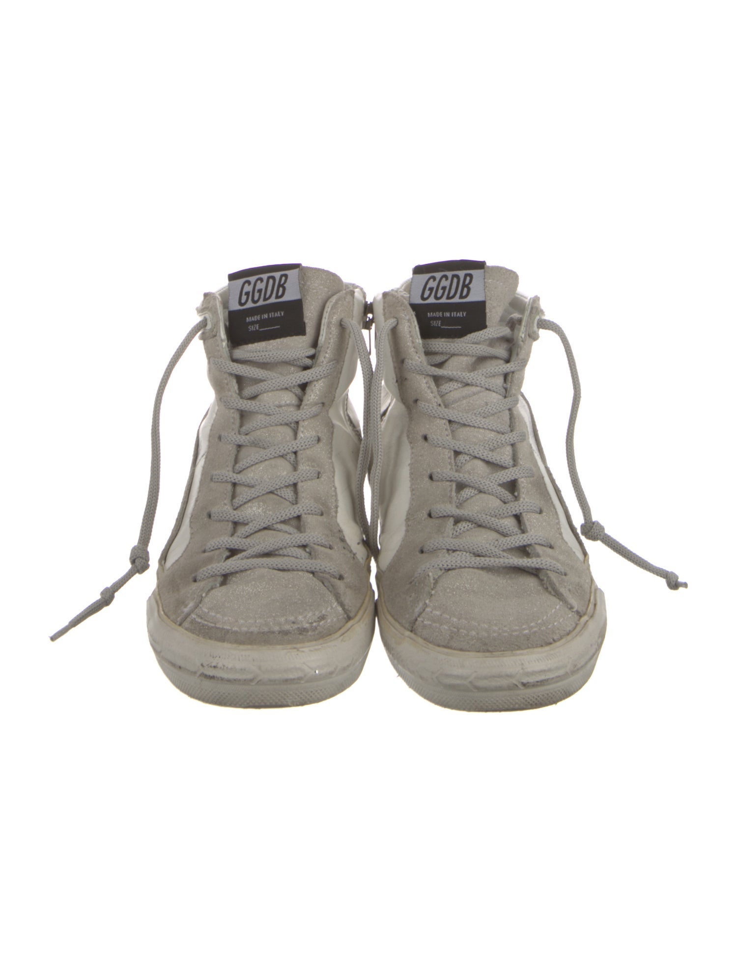 Golden Goose Leather Colorblock Pattern Sneakers